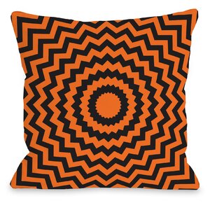 Halloween Chevrons Throw Pillow