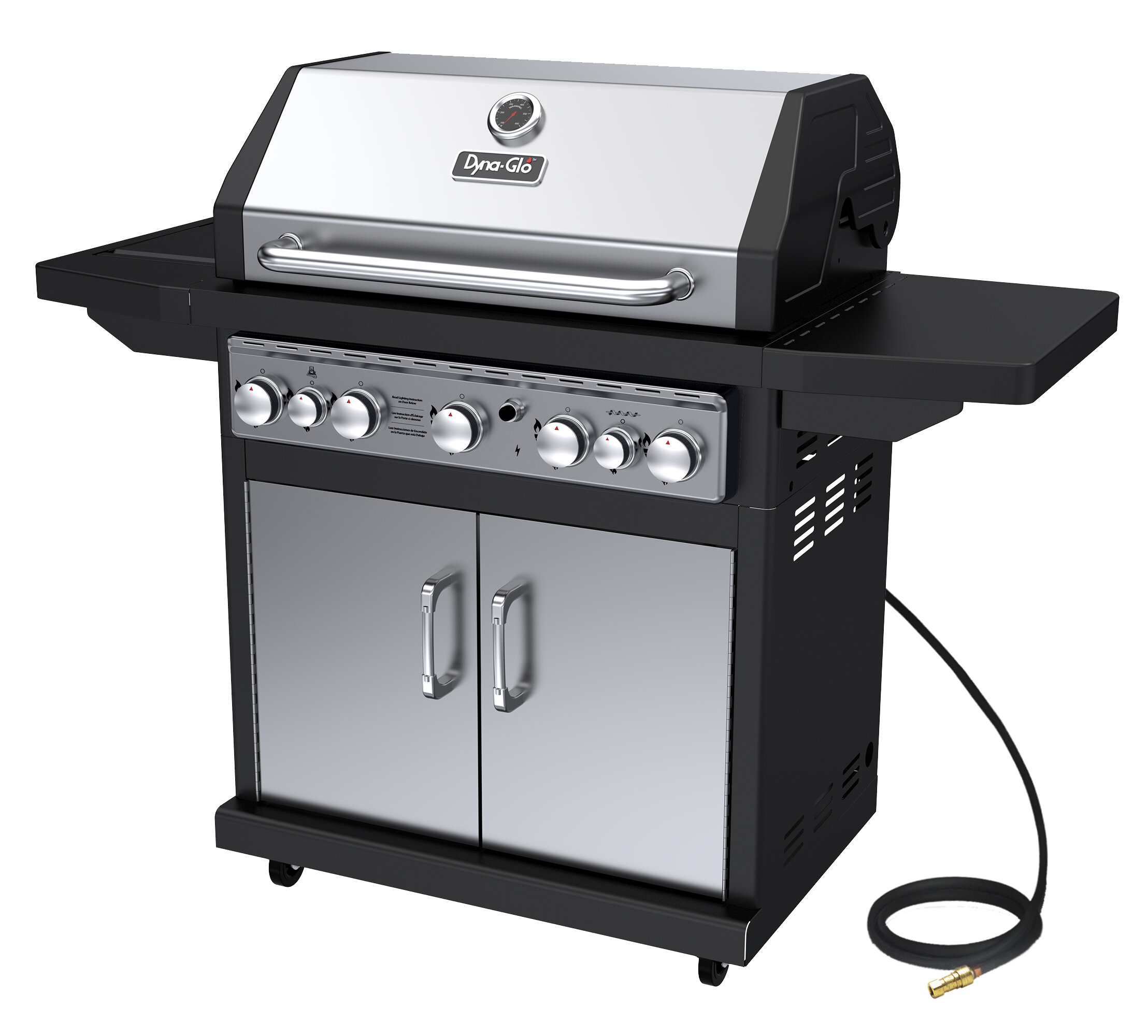 Dyna Glo 5 Burner Natural Gas Grill With Side Burner Reviews Wayfair