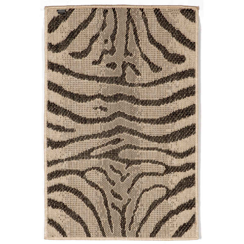 World Menagerie Slimane Charcoal Zebra Indoor/Outdoor Rug & Reviews