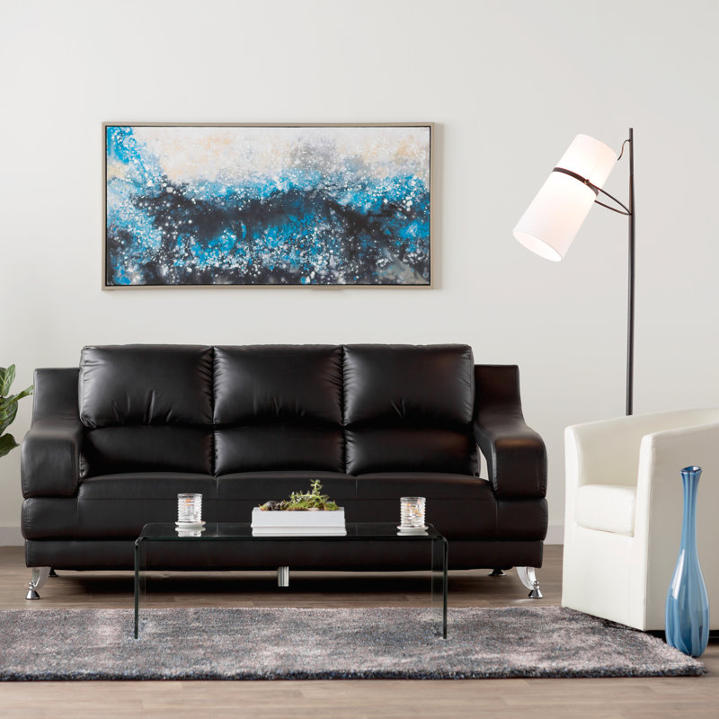 Wade Logan Wilmore Faux Leather Swivel Barrel Chair & Reviews Wayfair