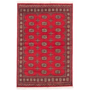 One-of-a-Kind Olney Springs Hand-Knotted Rectangle Dark Burgundy Area Rug