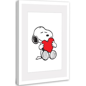 Marmont Hill Snoopy Red Heart by Charles M. Schulz Framed Painting Print