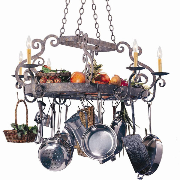 Lighted Hanging Pot Racks You Ll Love Wayfair