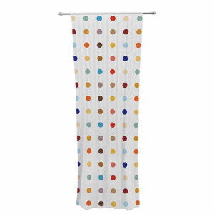 Empire Ruhl Fall Digital Decorative Geometric Sheer Rod Pocket Curtain Panels (Set of 2)