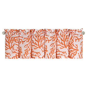Coral Rod Pocket Valance (Set of 4)