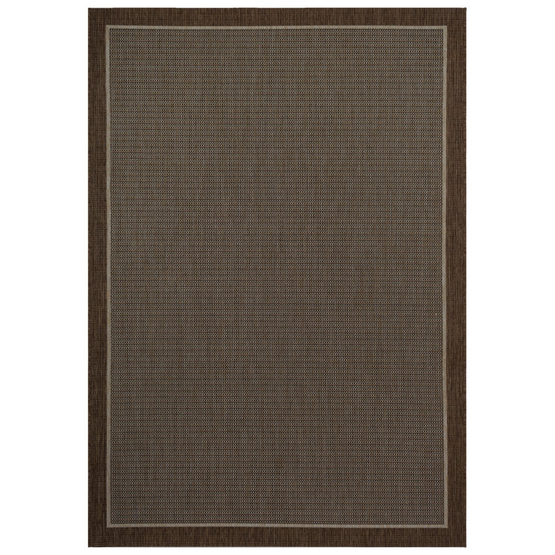 Charlottesville Border Dark Brown Indoor/Outdoor Area Rug & Reviews ... Charlottesville Border Dark Brown Indoor/Outdoor Area Rug & Reviews ...