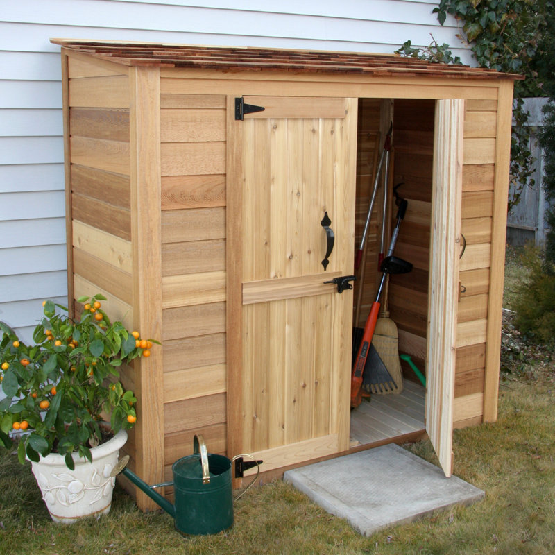 Outdoor Living Today Garden Chalet 6 ft. 3 in. W x 3 ft. D Wooden Lean ...