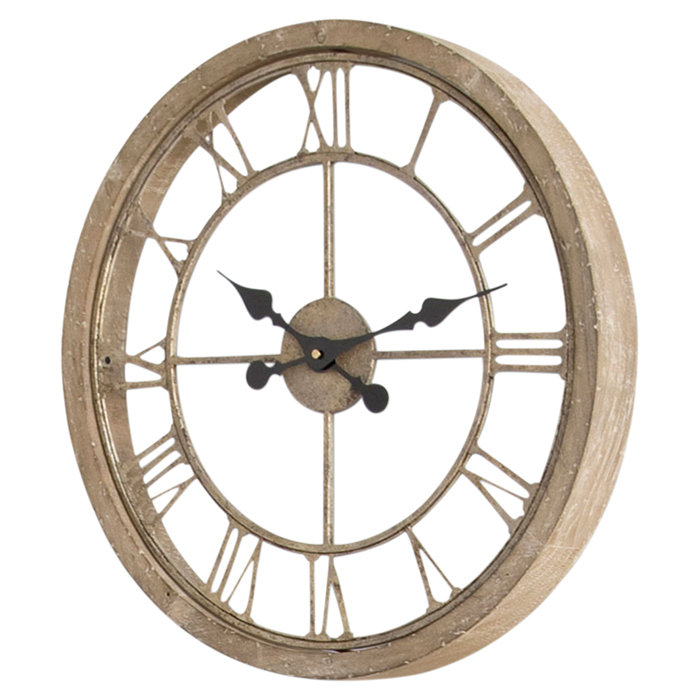 Laurel Foundry Modern Farmhouse Natural Wood Wall Clock & Reviews Wayfair