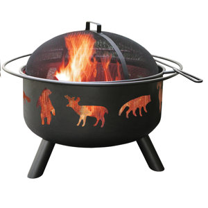 Big Sky Wildlife Steel Wood Burning Fire Pit