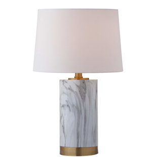 Modern Contemporary Bedside Reading Lamp Allmodern Jonesville Marble Print 18 Table Lamp