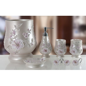 Decorative Melrose 5 Piece Bathroom Accessory Set