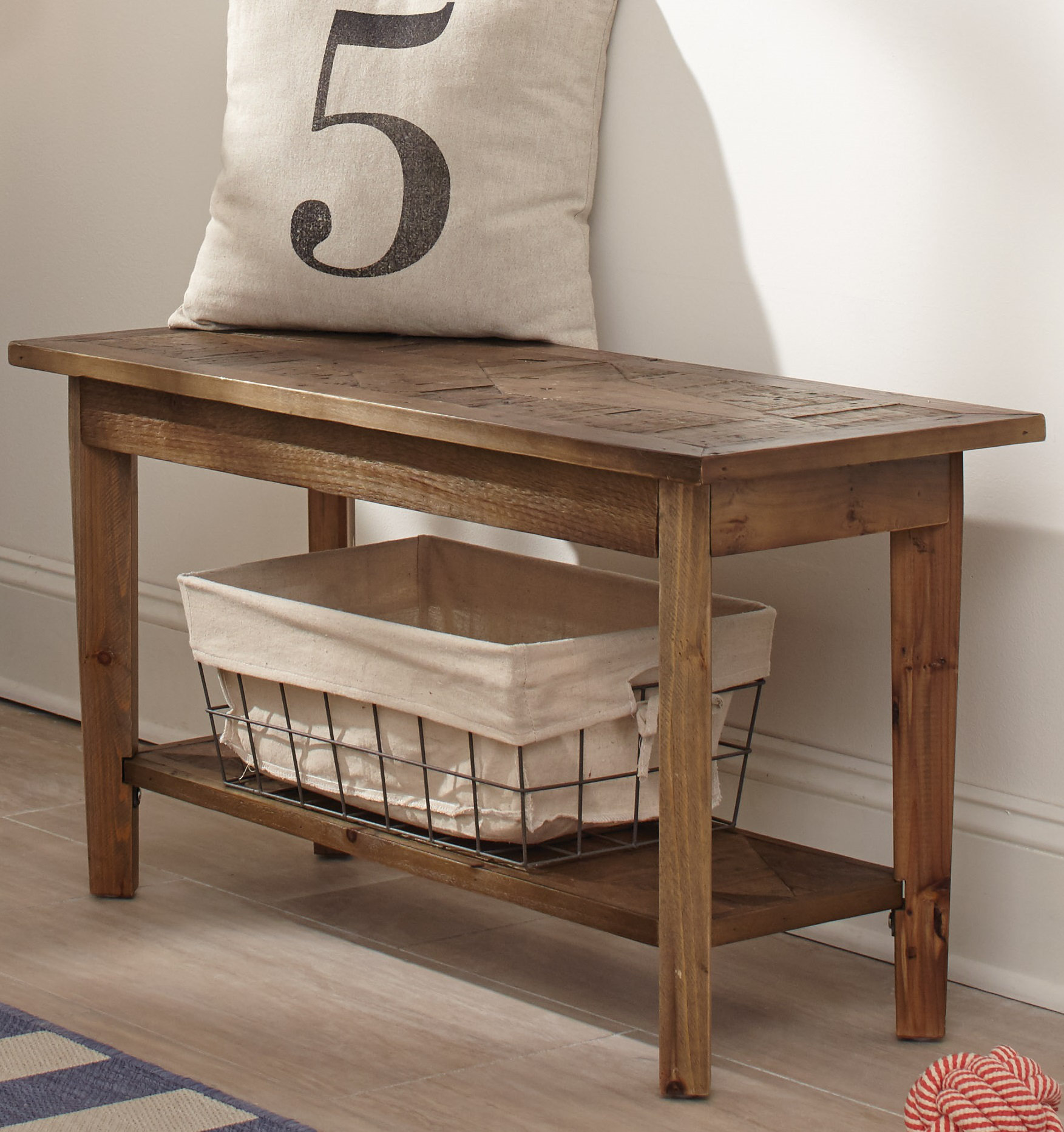 Nagel Wood Storage Bench Reviews Birch Lane