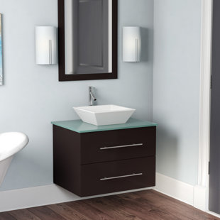 36 In Glass Top Bathroom Vanity Wayfair