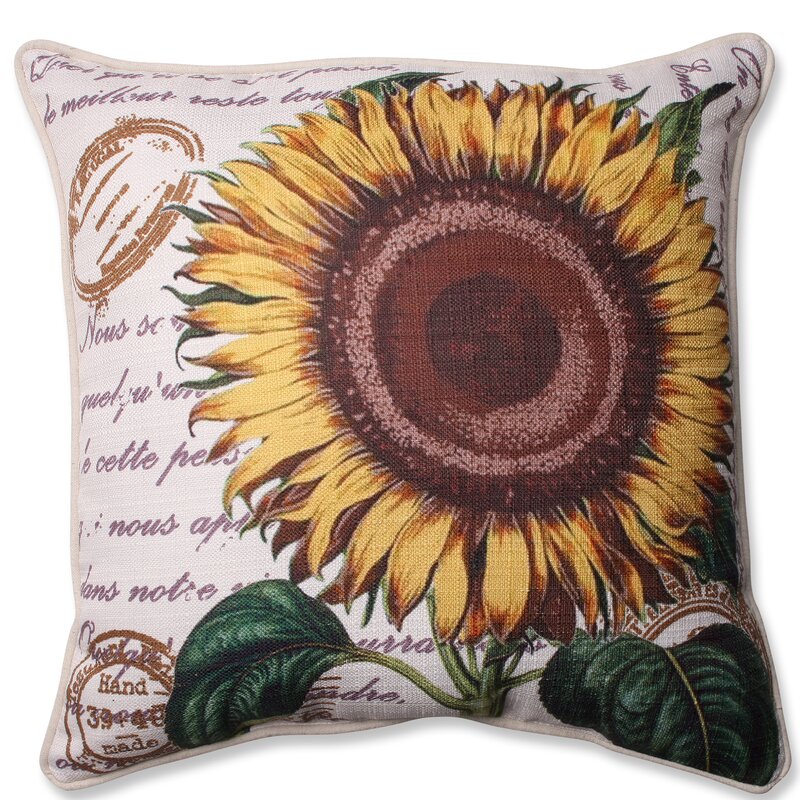 Pillow Perfect Sunflower Throw Pillow & Reviews | Wayfair