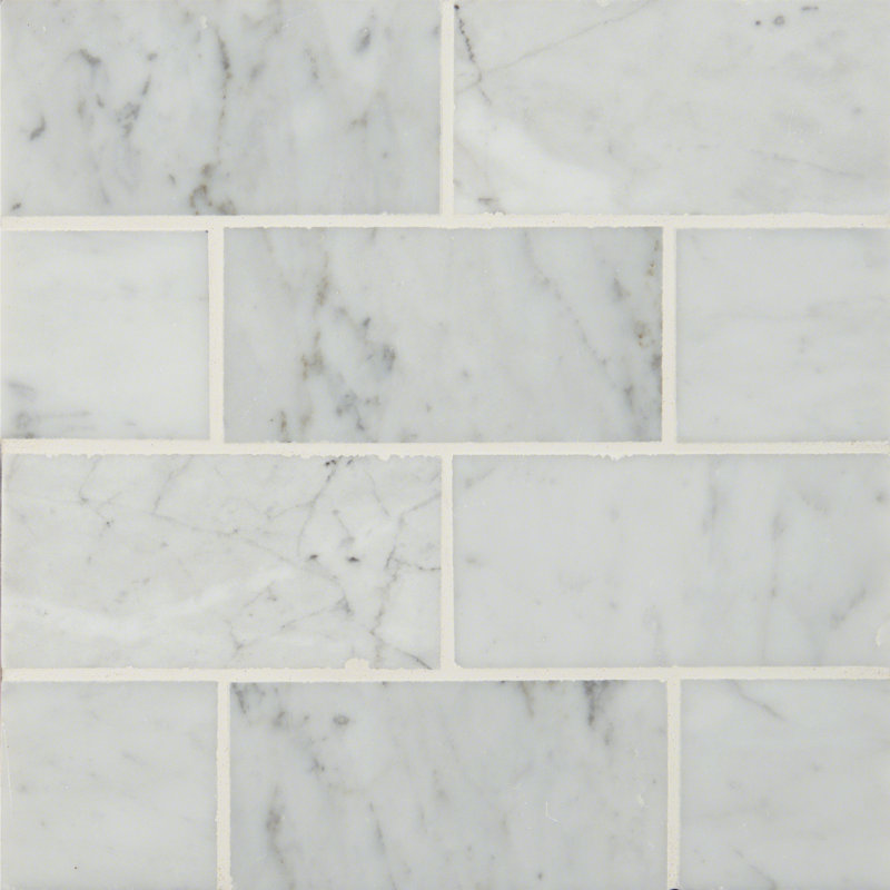 Carrara Marble 3 6 Subway Tile Migrant Resource Network Msi 3 X 6 Polished Marble Tile In Carrara White Reviews Wayfair