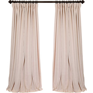 Rhinehart Solid Blackout Thermal Rod Pocket Single Curtain Panel