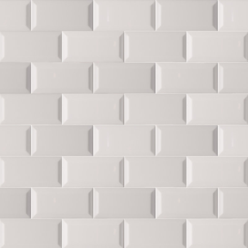 Msi 3 X 6 Beveled Ceramic Subway Tile In Glossy Gray Reviews 3 X 6 Beveled Ceramic Subway Tile In Glossy Gray