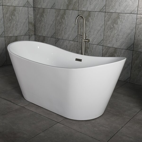 Orren Ellis Salmon Freestanding Bath Therapy Bathtub Reviews Wayfair