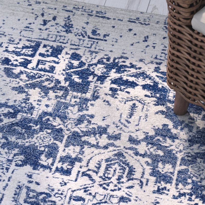 Mistana Hillsby Oriental Blue Area Rug & Reviews Wayfair