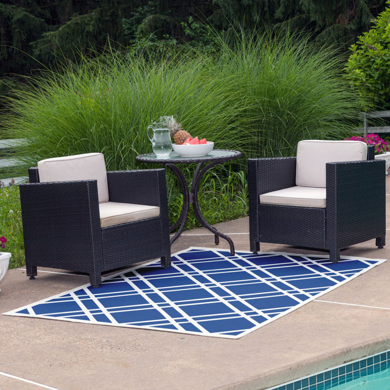 BudgeIndustries Maverick Royal Blue Indoor/Outdoor Area Rug & Reviews