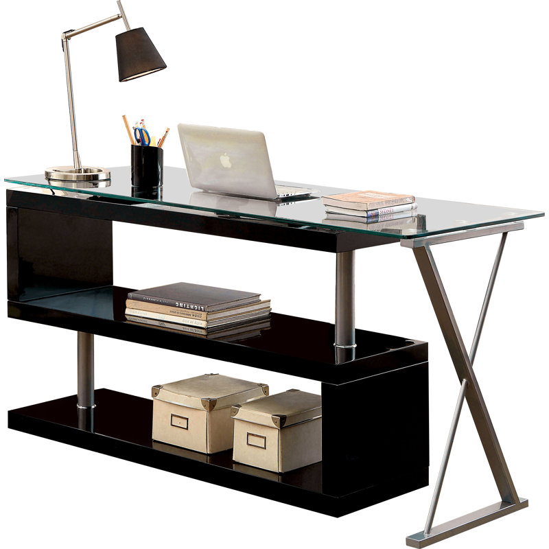 Folden Glass Computer Desk & Reviews AllModern