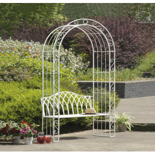 Cast Iron Garden Bench Wayfair Abbas Cast Iron Arch Garden Bench