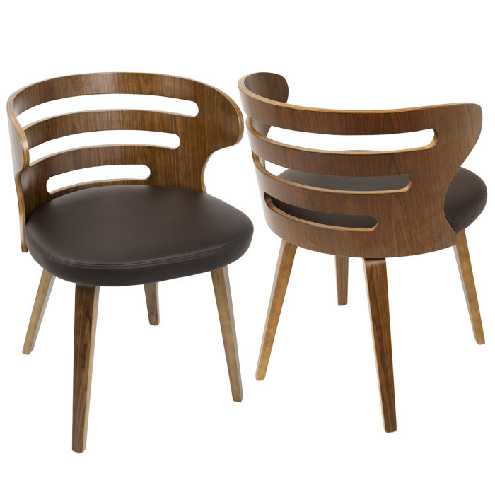 Wade Logan Baehr Mid Century Modern Slat Back Upholstered Dining Baehr Mid Century Modern Slat Back Upholstered Dining Chair