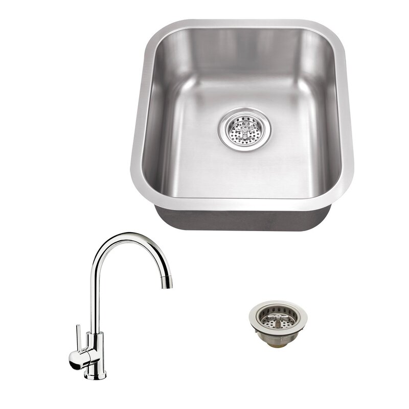 16 13 L X 18 W Undermount Bar Sink With Faucet