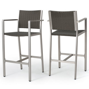 Outdoor Barstools Joss Main Royalston Outdoor 29 5 Patio Bar Stool Set Of 2