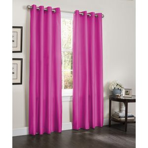 Erin Solid Blackout Grommet Thermal Single Curtain Panel
