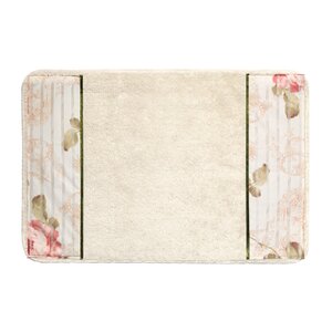 Rose Print Bathroom Rug