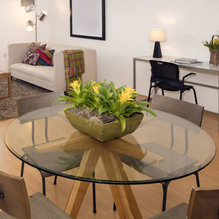 Round Marble Table Top Wayfair Round Beveled Tempered Gl Table Top