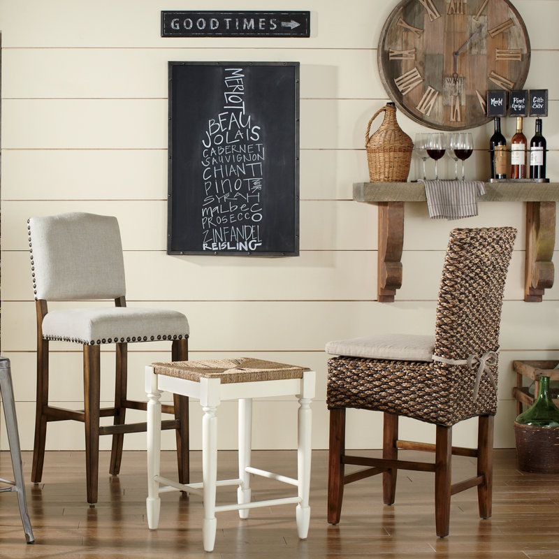 Birch Lane™ 24.75" Woven Seagrass Bar Stool & Reviews Wayfair
