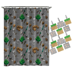 Minecraft Wayfair Minecraft Survive Shower Curtain