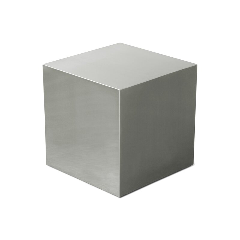 Gus Modern Stainless Steel Cube End Table & Reviews | Wayfair