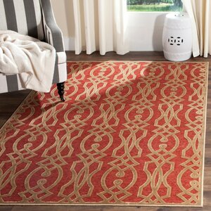 Villa Screen Red/Brown Area Rug