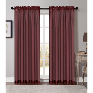 Soho Solid Sheer Rod Pocket Curtain Panels (Set of 2)