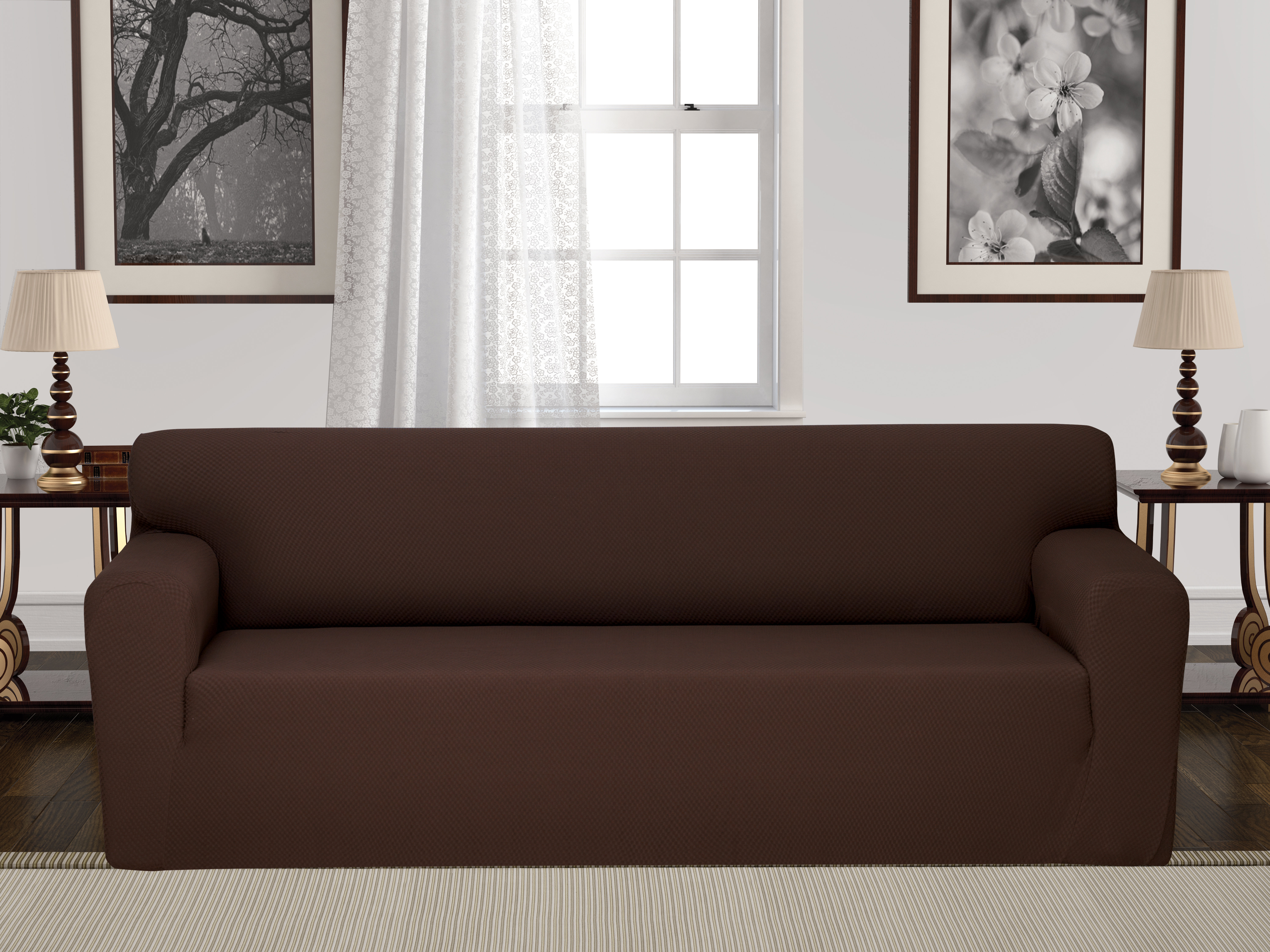 Rebrilliant Anti Slip Box Cushion Sofa Slipcover Reviews Solid Anti Slip Box Cushion Sofa Slipcover