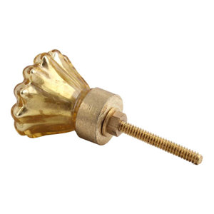 Mercury Sunflower Glass Drawer Novelty Knob (Set of 2)