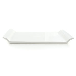 Serving Trays With Handles Wayfair White Tie Porcelain Serving Tray With Handles