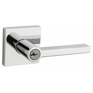 Halifax Keyed Door Lever with Square Rosette and SmartKey