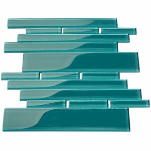 Club Glass Mosaic Tile in Dark Teal