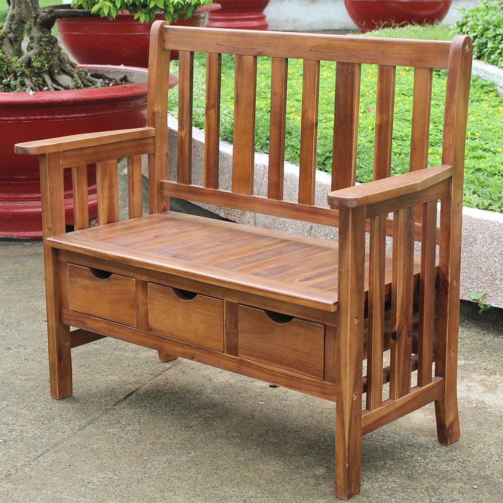 Corbin Wood Storage Bench