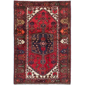 One-of-a-Kind Roth Hand-Knotted Dark Burgundy Area Rug