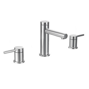 Align Double Handle Widespread Bathroom Faucet with Drain