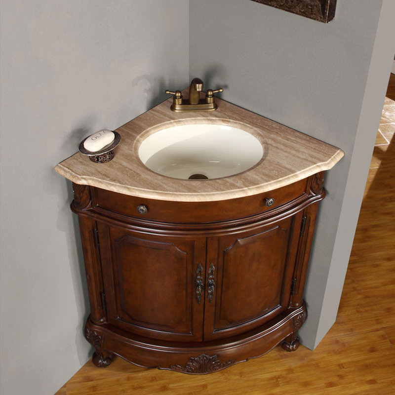 Silkroad Exclusive Hannah 32 Single Sink Cabinet Bathroom ...