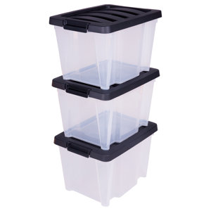 3-tlg. Aufbewahrungsbox Handy aus Kunststoff von IRIS