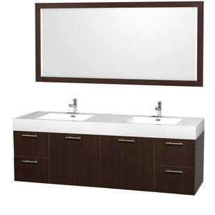 Double Vanities You Ll Love Wayfair Save Wyndham Collection Amare 72 Double Espresso Bathroom Vanity