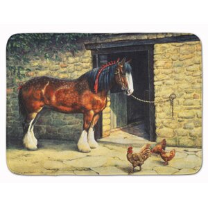 Horse and Chickens by Daphne Baxter Memory Foam Bath Rug