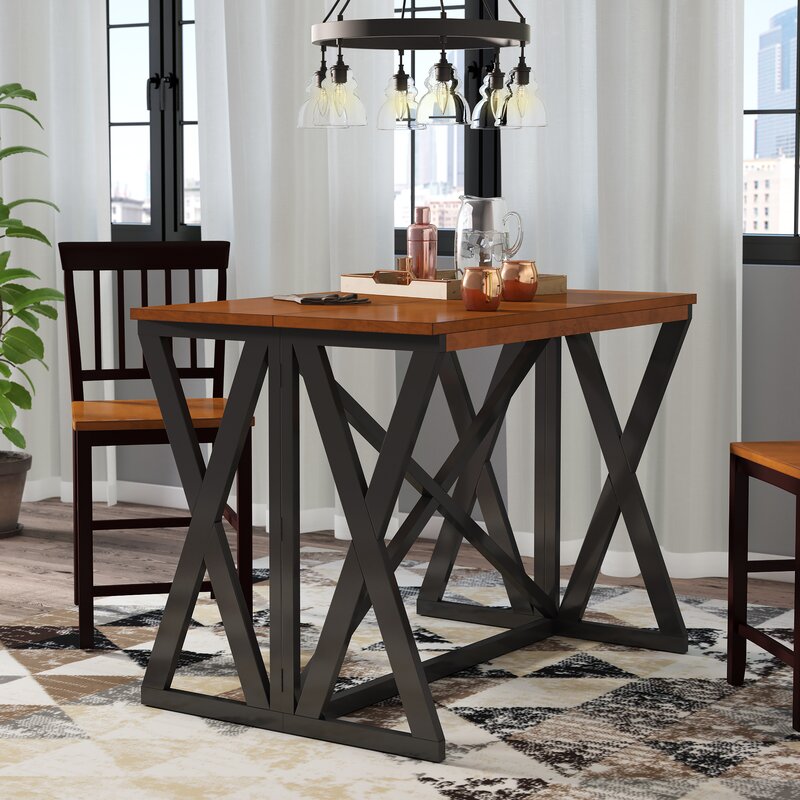 Union Rustic Tesch Expandable Solid Wood Dining Table & Reviews | Wayfair